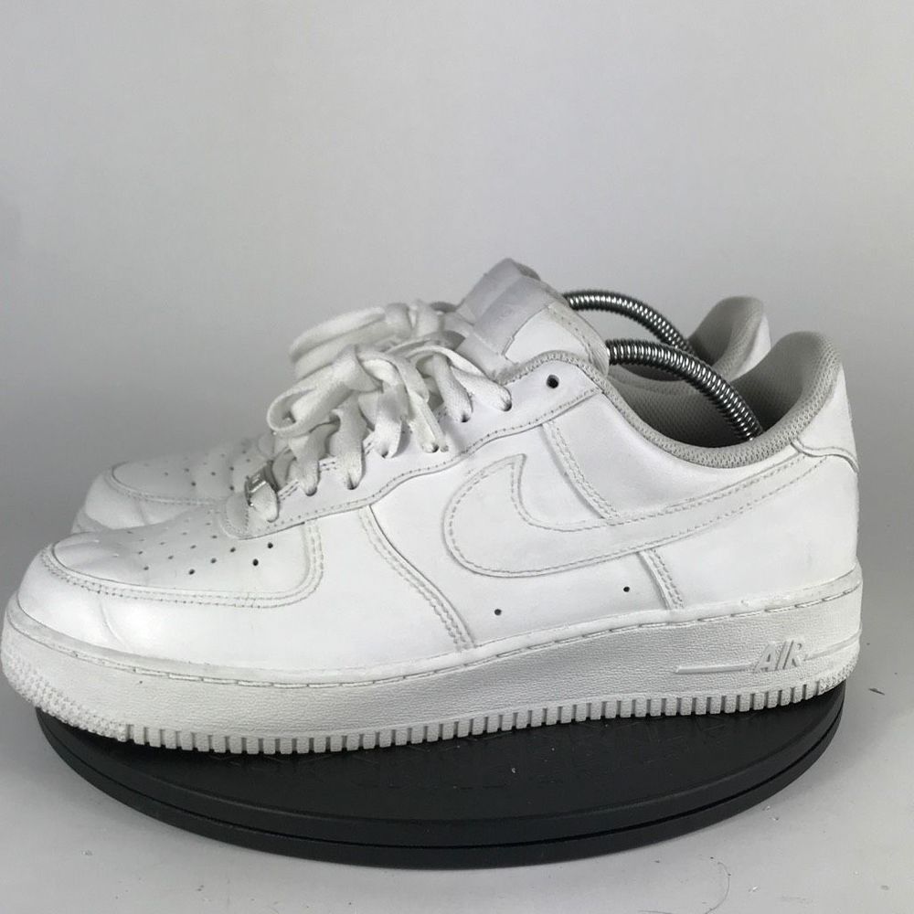 Nike Air Force 1 Low ‘07 Triple White Leather Shoes 315122-111 Men’s Size 9.5 - Picture 8 of 12